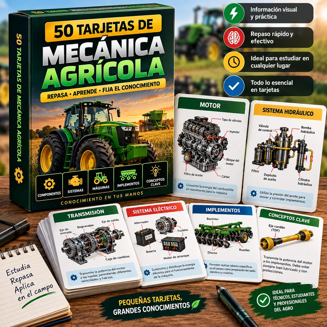 +50 Tarjetas de Mecánica Agrícola